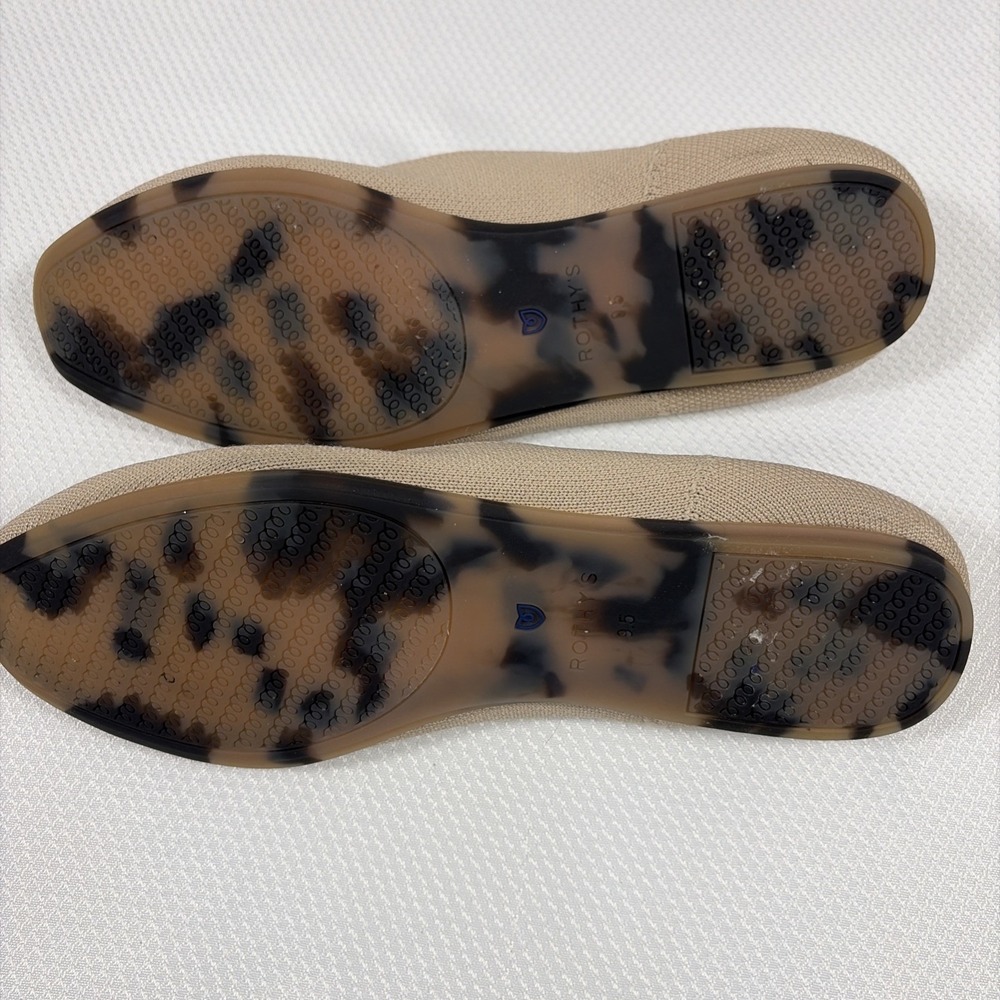 Rothy's THE FLAT Round Toe Ballet Flats Women's Size 9.5 Shoes Cream Color - Picture 5 of 8